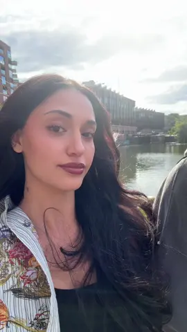 A post by @leah.kateb on TikTok caption: I saw the dimples first and then I heard the accentttttt🤭 @Miguel 💖