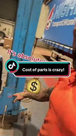 A post by @tattoooedtech1 on TikTok caption: Price of parts is getting out of hand 😩 #costofliving #partsprices #mechanicsoftiktok #trucktok #fyp #scaniatrucks #daftrucks #tattoooedtech #daylightrobberry 