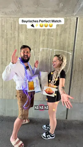 A post by @saintskye_ on TikTok caption: Bayrisches Perfect Match 😂 @samy 🩵 #bayern #bayrisch #dialekt #comedy