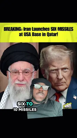 A post by @freekdagemini on TikTok caption: things are heating up between the United States and Iran as they just sent projectiles to the US Base in Qatar praying for peace. I’m just here reporting #story #trump #iran #qatar #dubai #gta 