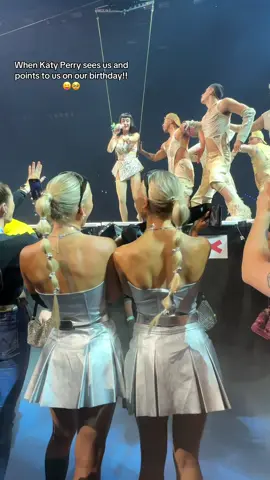A post by @rybkatwinsofficial on TikTok caption: Birthday made!! 🥹 We had so much fun dancing the night away at her concert!! 😍 @Katy Perry #katyperry #perth 
