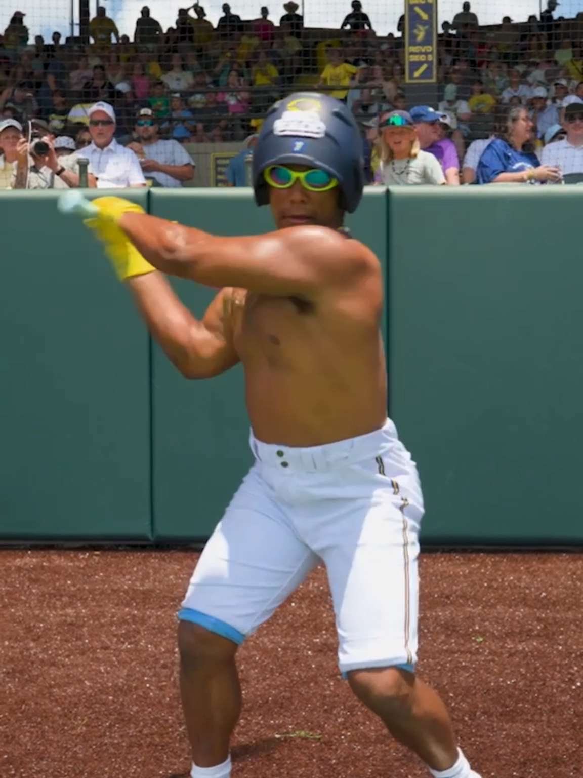 A post by @thesavbananas on TikTok caption: this kid is 100% @tyy2flyy spirit animal💛  📹 -> @houseofhibbard  #savannahbananas #bananaball #trending #baseball #baseballlife