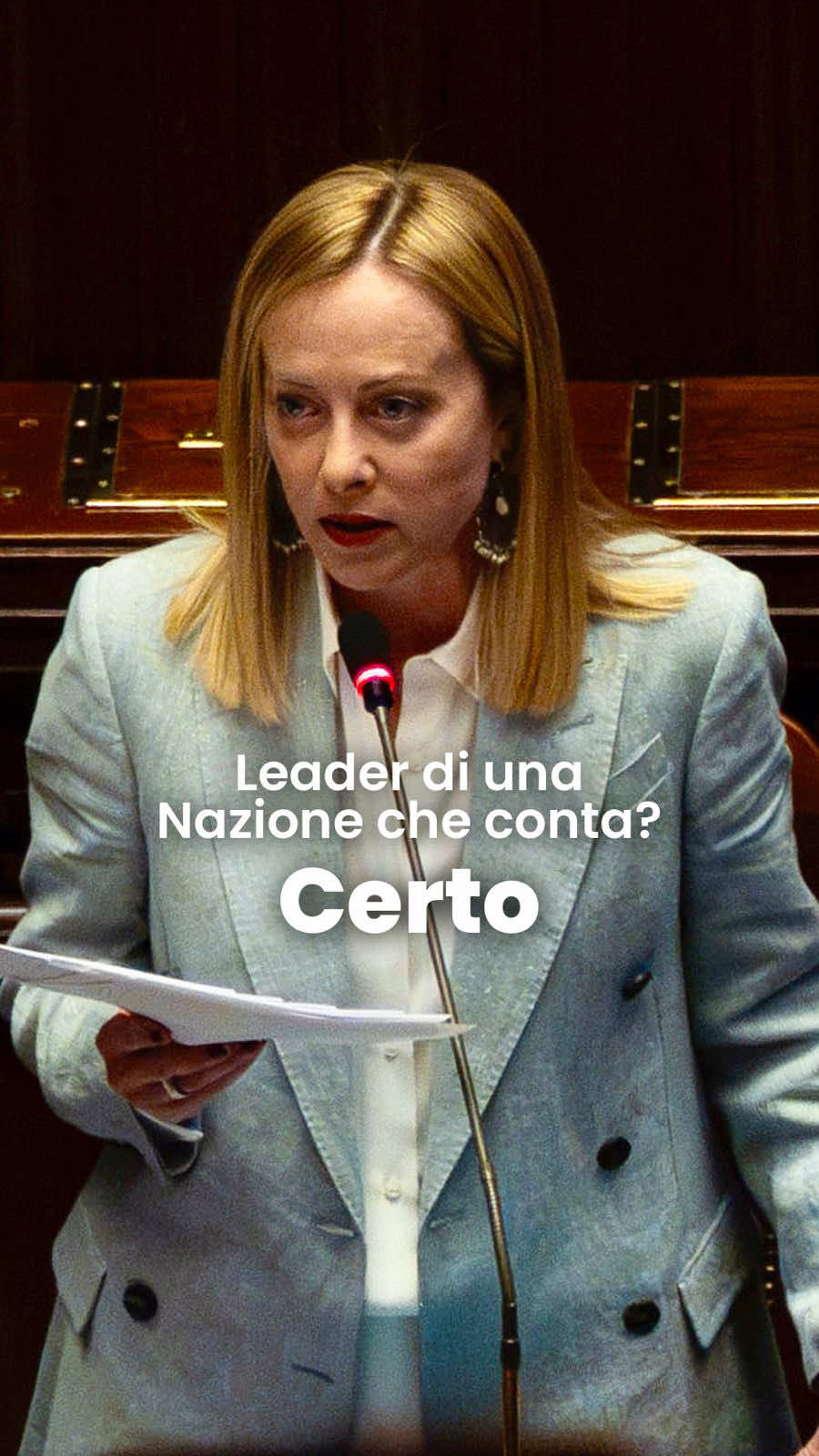 A post by @giorgiameloni_ufficiale on TikTok caption: Leader di una Nazione che conta? Sì!
