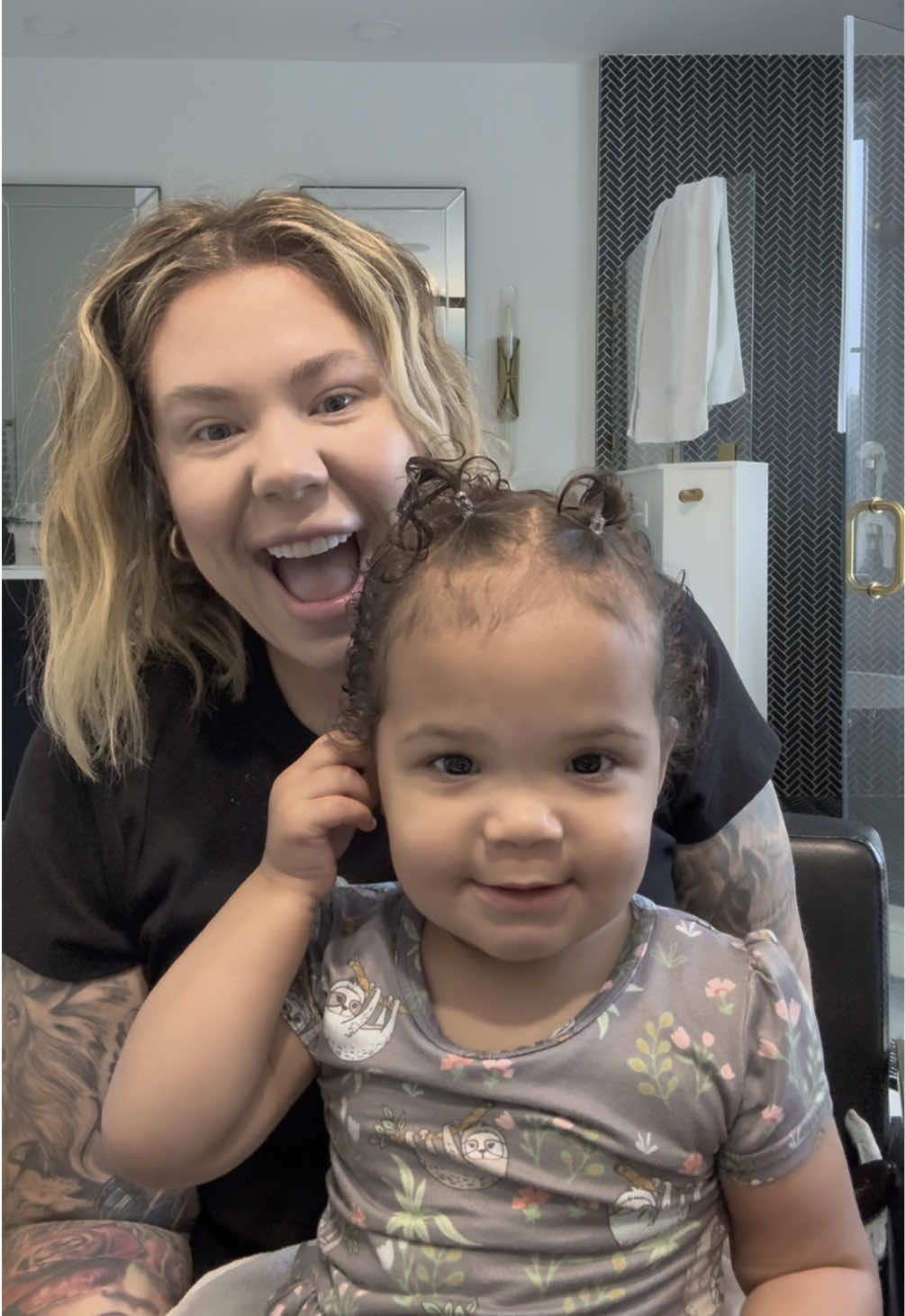 A post by @kaillowry on TikTok caption: valley girl is growing up 🥹💕 #earspierced #grwm 