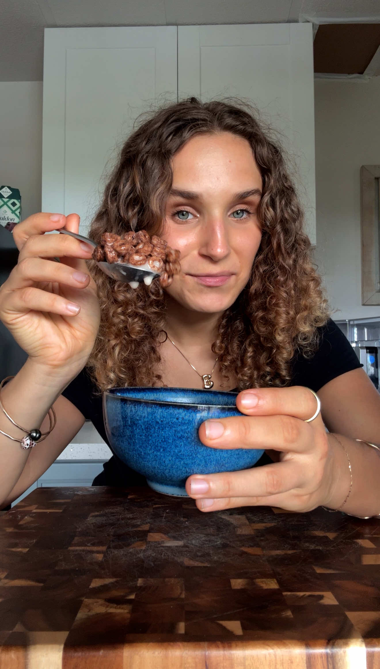 A post by @bearenger on TikTok caption: Unfortunately, it’s really really good 😭🥣 You have to try! @Nara Smith @MALK Organics @Lovebird Cereal  #healthyrecipes #easyrecipes #narasmith #foodasmr 
