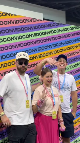 A post by @tannerwiththe_tism on TikTok caption: That’s a wrap for Vidcon 2025! Thank you so much to all the fans who came out to say hi! We love you all! Always a cool time with @Connor Tomlinson and @Madison Marilla! #vidcon #tanner #connor #madison 