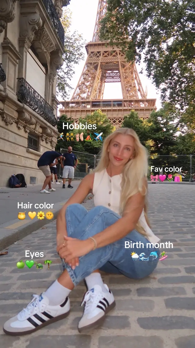 A post by @hmddancer722 on TikTok caption: This trend is so cute!  #trending #aboutme #fyp #emojis 