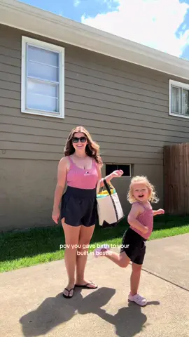 A post by @foxxvbaby on TikTok caption: matching swimmies with my bestie 👯‍♀️♥️ #mommyandme #momanddaughter #girlmom #momof1 #oneanddonemom 