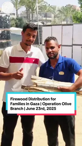 A post by @operationolivebranch on TikTok caption: Firewood distribution to the families in Camp Ard Al Zaytoon. Thank you to the camp administration for their support for the families! Video by @Ismail Al Madhoun 🇵🇸  #campfire #campfiresong #campfirecooking #firewood #campardalzaytoon #campoliveland #operationolivebranch #oob 