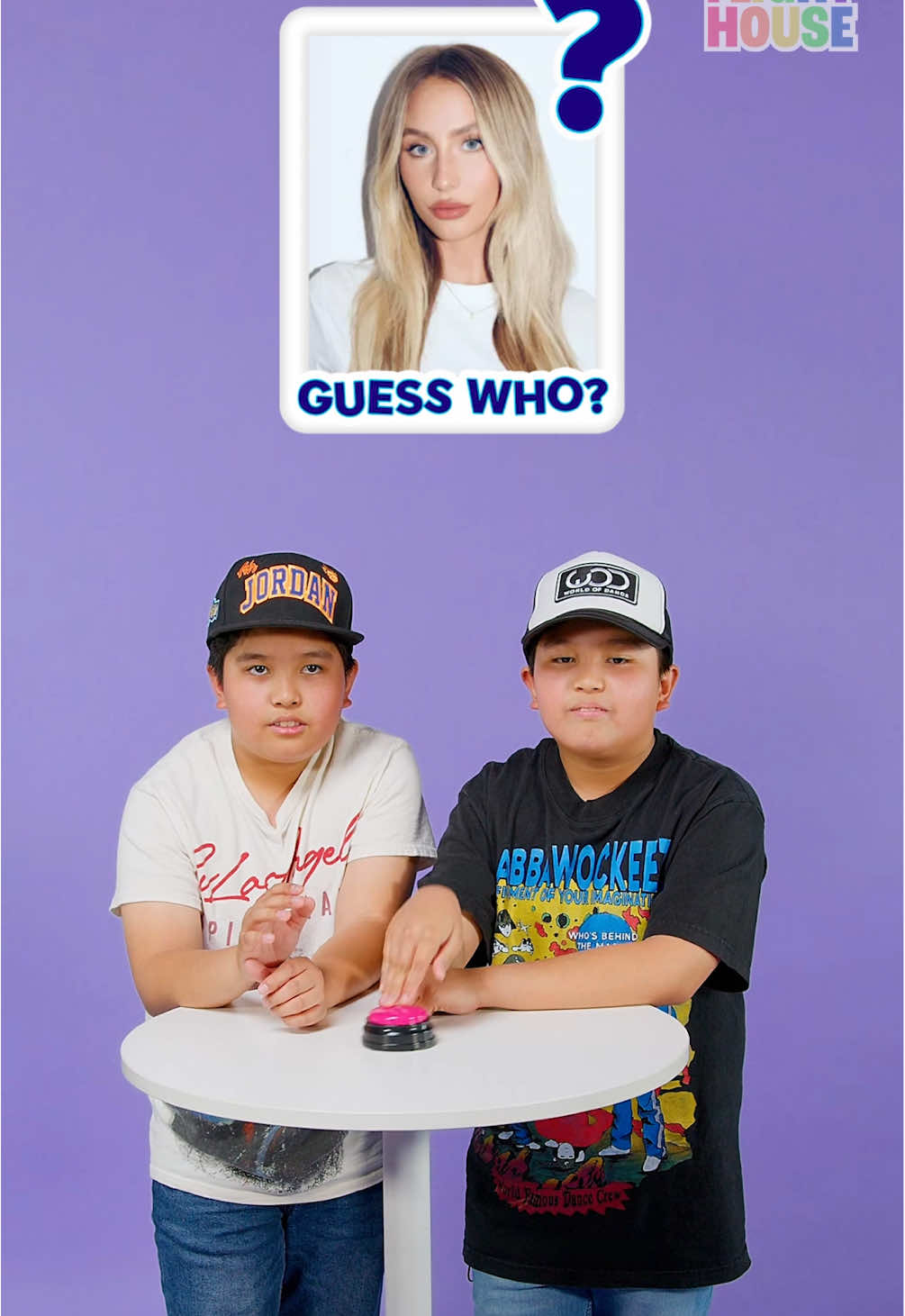 A post by @flighthouse on TikTok caption: Guess Who with @That’s the kids! 👀 #thatsthekids #guesswho #addisonrae #alixearle #guessthecelebrity 