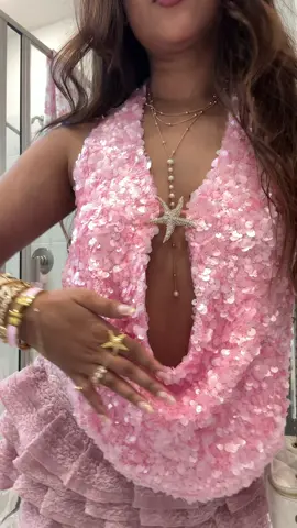 A post by @ on TikTok caption: in need of another vacation asappp 🎀🌸#ootd #sequins #vacationoutfits #ibizaoutfits #outfitinspo #ootdinspo #jewelry #summeroutfit @Edikted @White Fox Boutique 