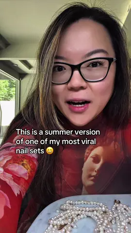 A post by @vivxue on TikTok caption: Using @CND Shellac Vivid gel polishes to transport you to Italy this summer 🥹😌 #pressonnails #vacationnails #tinnedfish #lemons #cndpartner 