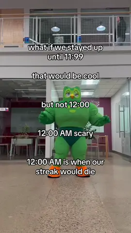 A post by @duolingo on TikTok caption: then we would have to use a streak freeze #duolingo 