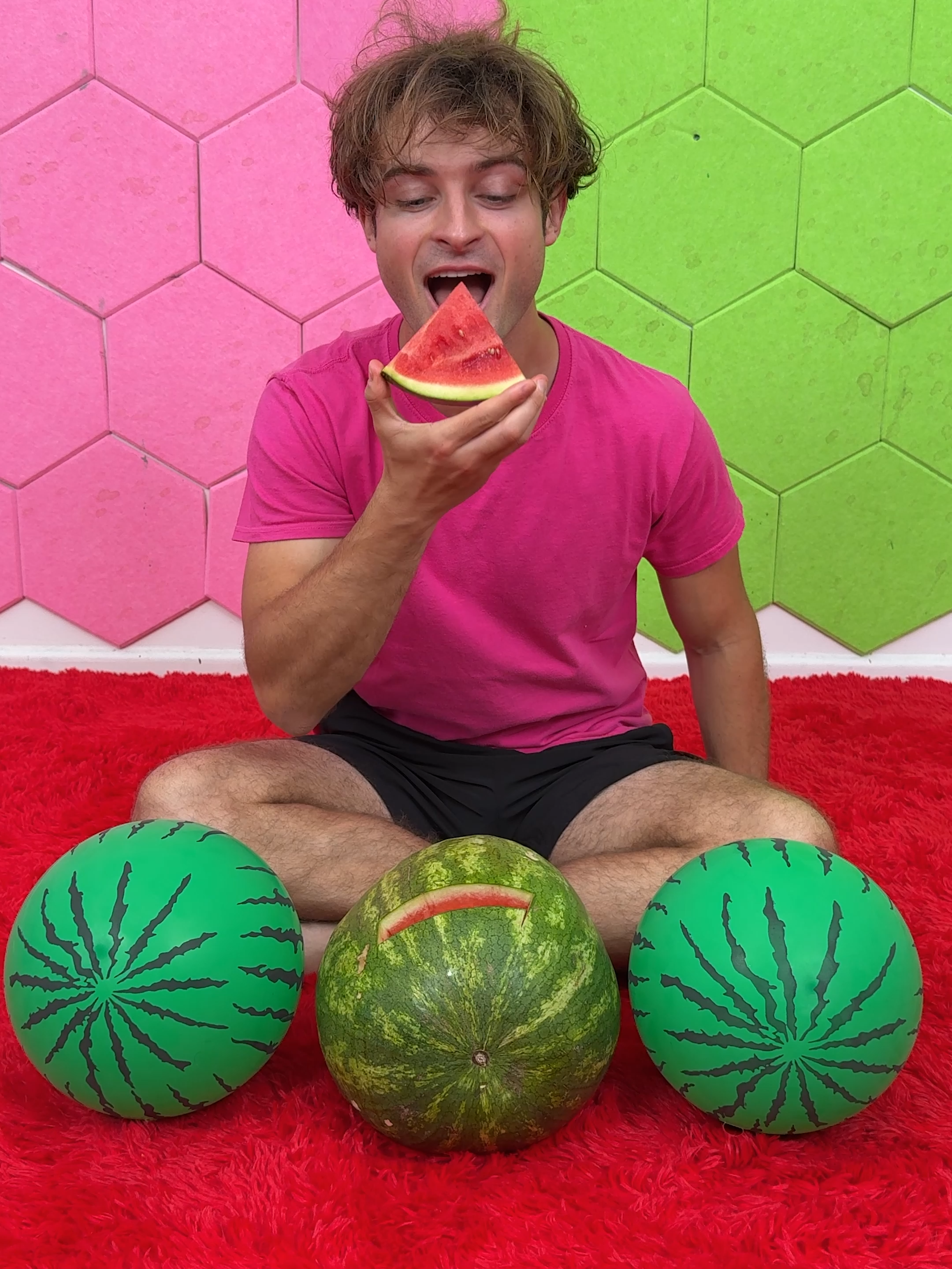 A post by @topperguild on TikTok caption: Guess The Real Watermelon!