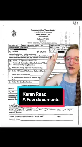 A post by @goojiepooj on TikTok caption: 6/23 5:45 - a couple documents #karenread #johnokeefe #massachusetts #jury 
