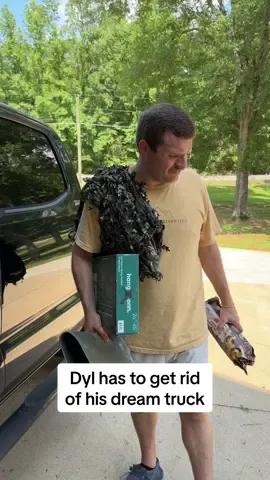 A post by @shelbanddyl on TikTok caption: I feel so bad for him 😢 #shelbanddyl #dreamtruck #dad #baby #couples #relationships 