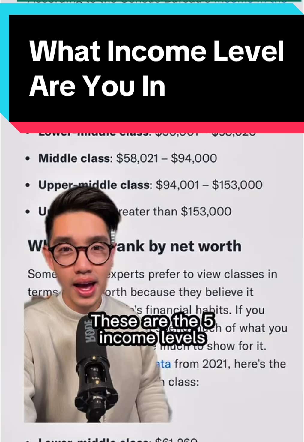 A post by @calltoleap on TikTok caption: Ever wondered what income level you fall into? Here's a breakdown of the 5 income levels and their earnings according to the US Census Bureau. If you want to learn more about money start by reading my Financial Freedom Faster E-book and track everything using my sheet. Yes! this is all FREE on my bio or you can tag your friends in the comment and I’ll send it to both of you right now! - Steve If you’re ready to start investing this year, don’t miss my next Beginner’s Investing Masterclass! Sign up now — link in bio! Follow @calltoleap Follow @calltoleap for investing videos Follow me @calltoleap to start your journey toward financial freedom! #IncomeLevels #FinancialFreedom #MoneyManagement #InvestingForBeginners #USCensus