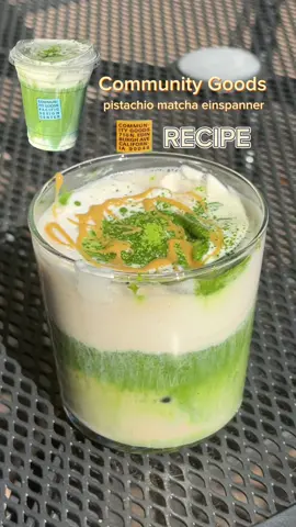 A post by @tanupaslife on TikTok caption: recipe is adapted from @brandon with my own twists as I felt it needed for the pistachio version!!  Using my birthday gift @nami matcha @aaashleyk  @Táche Pistachio @Pistakio #namimatcha #communitygood #einspanner #Recipe #matcharecipe #pistachiomatcha #communitygoodsmatcha #namimatchalatte #hiremenami 