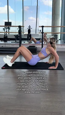 A post by @maiahenryfit on TikTok caption: One of my favorite tricep exercises that give you results 🔗 in bio • #FullBodyWorkout #PilatesForWomen #DumbbellWorkout #StrongGirls #PilatesStrength #HomeWorkoutForHer #TotalBodyBurn #FitWithPilates #GirlsWhoLift #TonedAndStrong #PilatesWithWeights #WomenWhoWorkout #FullBodySculpt #LowImpactWorkout #EmpoweredThroughFitness #CoreAndStrength #PilatesFlow #DumbbellPilates #StrongNotSkinny #FunctionalFitnessForHer