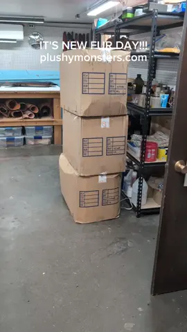 A post by @plushymonsters on TikTok caption: IT'S NEW FUR DAY!!! WOOOOO!!! 😆 This time around we got several new colors of the shorter pile fur we use for Pancakes, so we'll try to get some of those done for this Hatching Day. 😁 We also got almost all of the Sunset colors available from Big Z (Marble is sold out at the moment, unfortunately 😕), so next Hatching Day should be pretty colorful! 😁 #plushymonsters #newfurday 