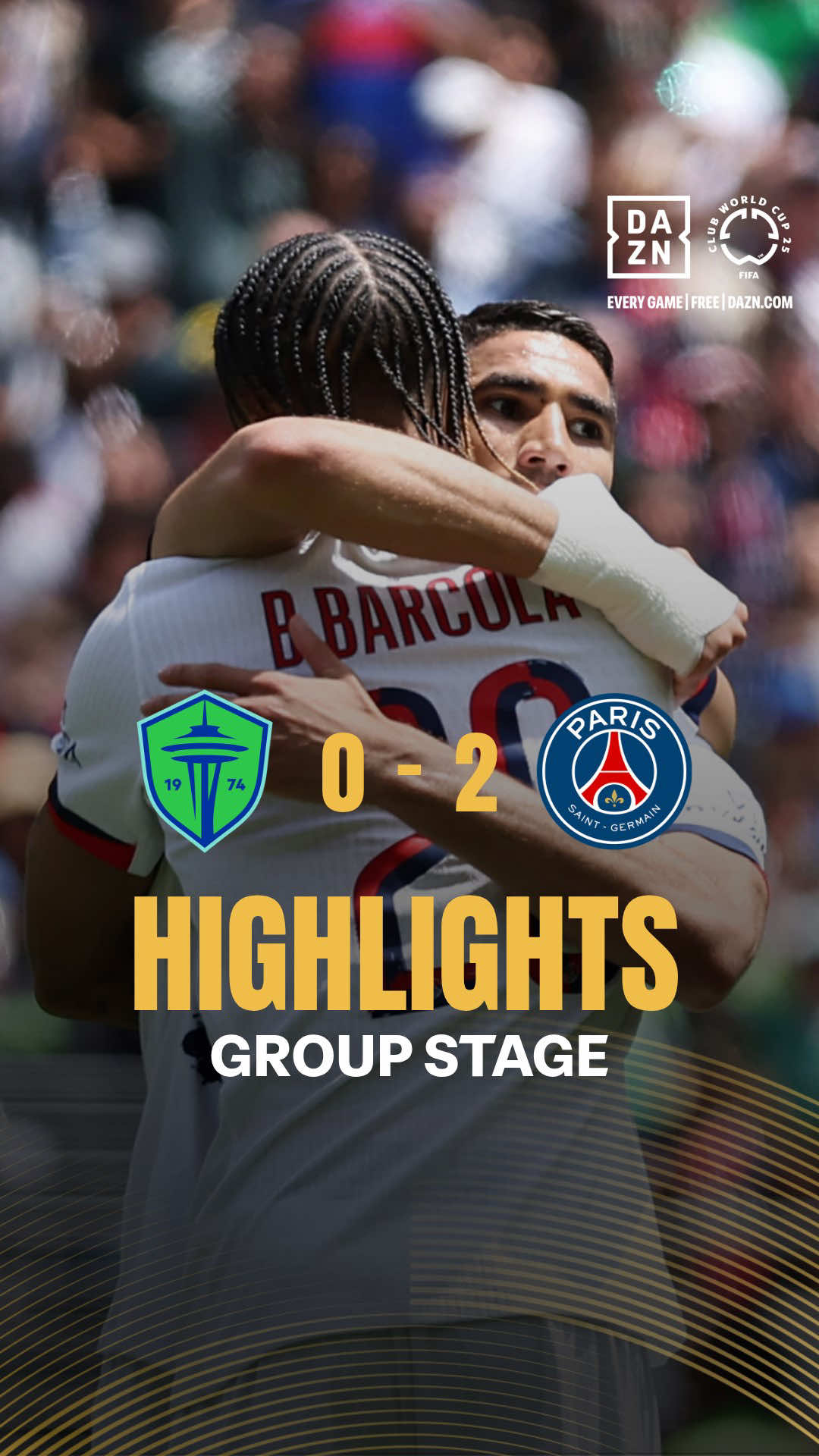 A post by @fifaclubworldcup on TikTok caption: 🇫🇷 A win to finish off the group stage for PSG! #FIFACWC 