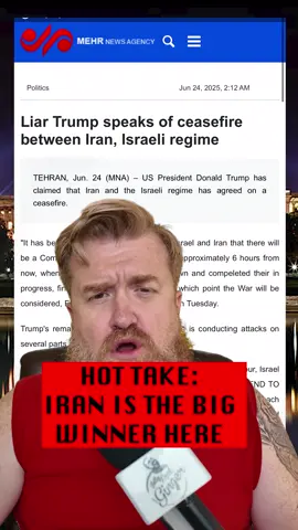 A post by @jolly_good_ginger on TikTok caption: The United States should be embarrassed in how this was “handled”. It was very reality TVesque. So much obvious chest pounding and pointless military bravado and wasted money - all so that in the end Iran wins anyways? 🤦🏼‍♂️