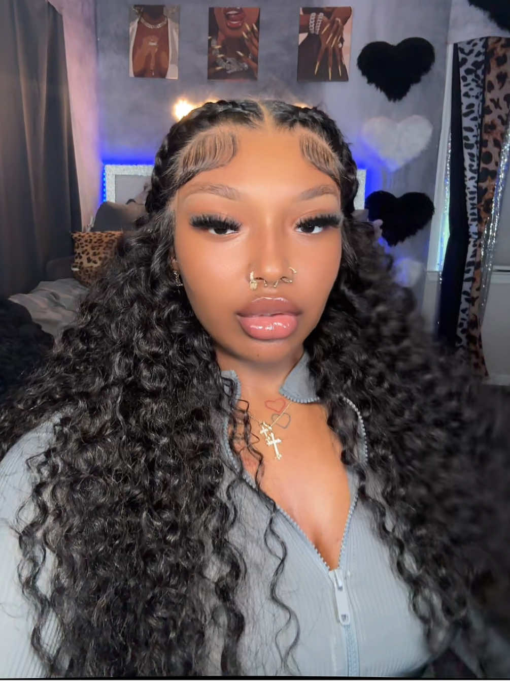 A post by @biffzy on TikTok caption: @Idoli 13x6 Jerry curl wig 30 inch click the shopping cart link to purchase ‼️‼️😻