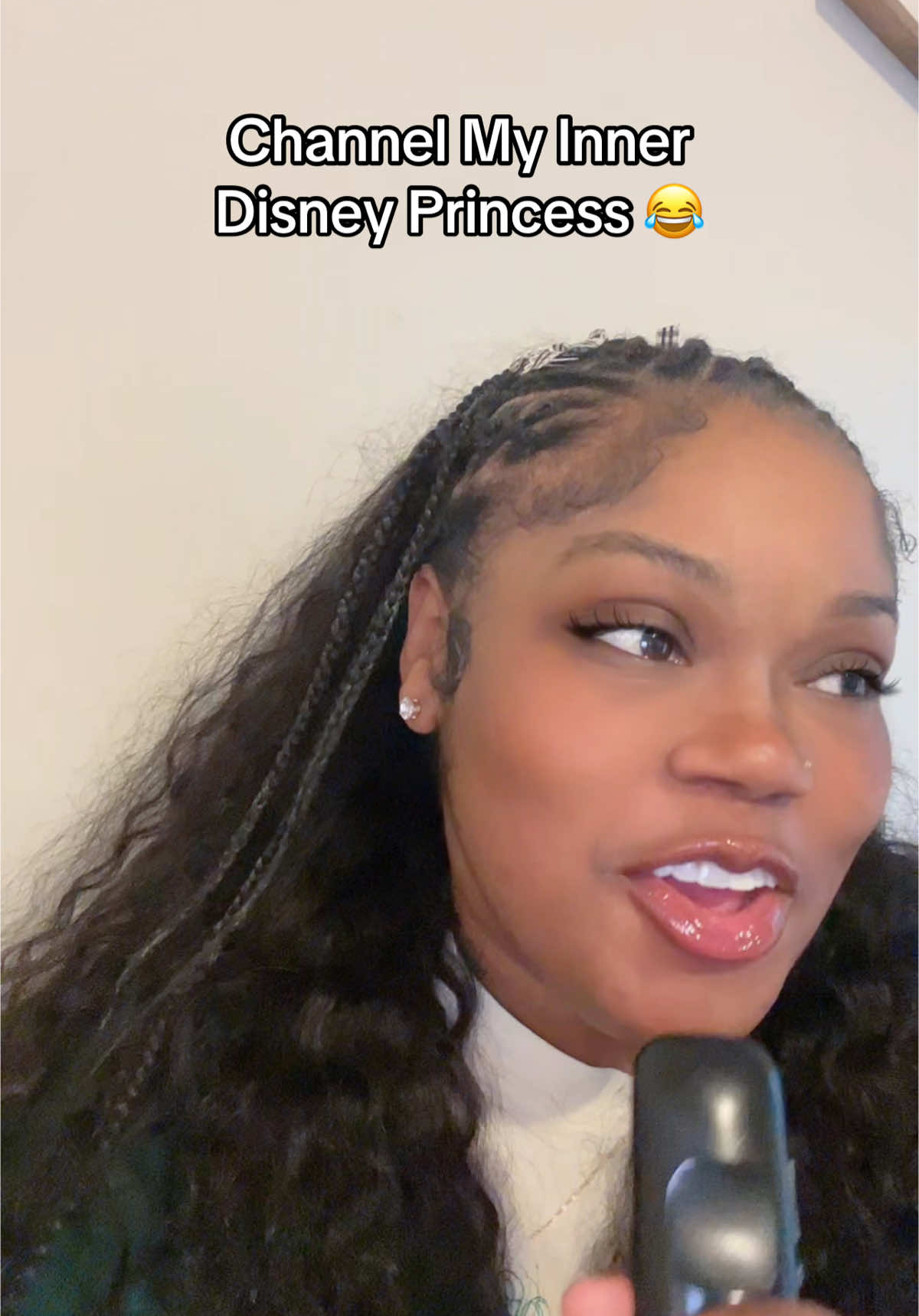 A post by @itsjustnyissa on TikTok caption: Rapunzel ain’t got nun on me 😂 #funnyvideos #singing 