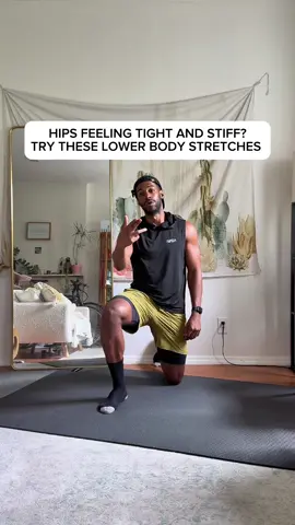 A post by @onedariuswilliams on TikTok caption: LOWER BODY STRETCHES. Try these lower body stretches after your next leg day. • 30 sec hold • 2-3 sets #hipstretch #stretchingroutine #hipmobilityexercise #fitness #fyp 