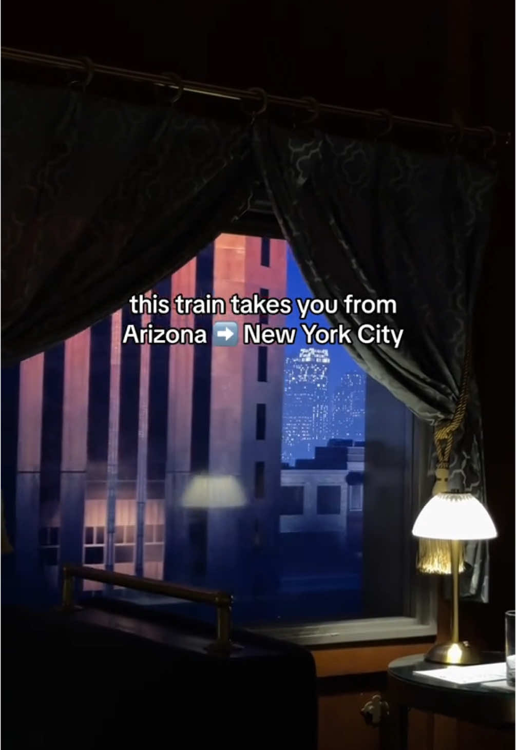 A post by @wildjoyexperiences on TikTok caption: RIDE THE TRAIN FROM AZ —> NYC 🏙️ AZ DATE IDEA #2 (SZN 5): Book a train ride on Platform 18!! It’s this super immersive bar that’ll take you on a journey from Arizona to New York City in 90 minutes.. it’s so fun!  When you walk in, you’l get a complimentary glass of bubbles and feel all the bumps / horn blasting as if you’re on a real train. You can book it through @centurygrandphx 🍸 FYI - this isn’t a real train :)   If you like date ideas like this, make sure to follow along for more @wildjoyexperiences ! We share all the coolest experiences in Arizona 👏🏼 #phoenixarizona #phoenix #train #newyorkcity #immersiveexperience #thingstodoinarizona #dateidea 