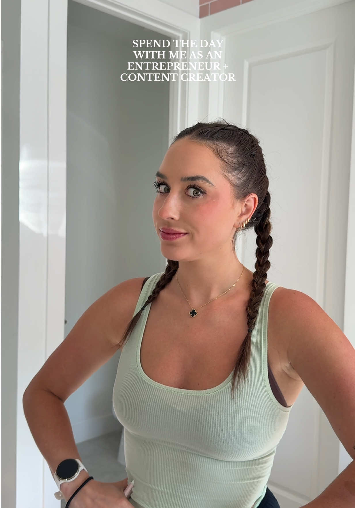 A post by @omgitschloeb on TikTok caption: allll those colors in my closet and I still land on pink 😂💕 seriously feel so lucky to have the career that I do because I LOVE what I do every day 😭 and it’s all thanks to all of you 