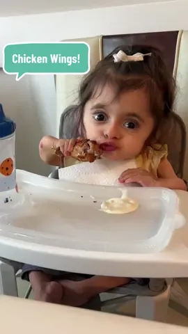 A post by @ourlittlemms on TikTok caption: Nothing screams happiness like some perfectly flavored oven baked chicken wings 😋 🍗 #yummy #food #foodie #foodlover #fyp #foryou #asmr #mukbang #chickenwings #chicken #wings #peacelovepizza #ovenbaked #lemonpepper #barbecue #kidsoftiktok #cute #adorable #family 