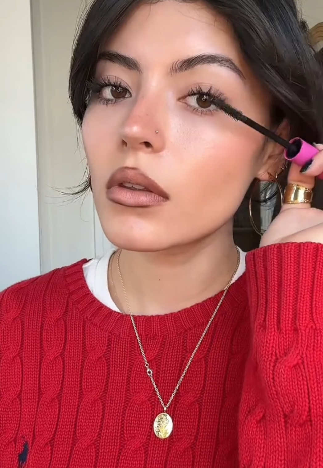 A post by @toofaced on TikTok caption: Our Ribbon Wrapped Lash Mascara gives you insane length, flawless separation, and a smudge-proof finish that lasts all day — plus, it removes easily with just warm water! ✨🎀 No clumps, no mess, just pure lash magic and looks fab on @sab 👁️Available at @sephora 💖 #toofaced #tcrueltyfree 
