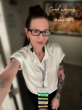 A post by @piercingsbyjenn on TikTok caption: And that’s a wrap for day 2 of trip /Offically Day 1 of Conference!! Thank you to everyone at @APP Safe Piercing for the presentations today!! #app2025 #safepiercing #continuededucation #piercing #piercings #piercingsbyjenn #piercingsoftiktok #piercingartist 