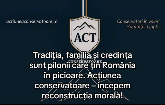 A post by @luptam_pentru_romania on TikTok caption: România are nevoie de progres – dar nu cu prețul identității sale. Antonio Andrusceac propune „Acțiunea Conservatoare” ca o reconstrucție morală, necesară pentru o societate echilibrată și sănătoasă. Nu putem clădi un viitor solid dacă ne tăiem rădăcinile: familia, credința și valorile tradiționale sunt fundația pe care s-a ridicat România și pe care trebuie să continuăm să construim. Această inițiativă pune accent pe protejarea familiei naturale, pe educația bazată pe merit, cultură și disciplină, și pe apărarea copiilor noștri de ideologii radicale și nocive. Nu vorbim despre a ne întoarce în trecut, ci despre a ne ancora într-un set de principii dovedite – pentru a merge înainte cu claritate și direcție. Antonio Andrusceac nu propune frână în fața modernizării, ci busolă. Acțiunea Conservatoare e despre identitate, despre echilibru și despre refacerea încrederii în ceea ce înseamnă cu adevărat „românesc”. Tradiție și inovație – nu una împotriva celeilalte, ci împreună, sub același steag. #AcțiuneaConservatoare #RomâniaAreȘansă #AntonioAndrusceac #RomâniaCuPrincipii #ReconstruimRomânia @Antonio Andrusceac - oficial @Știri & Adevăr 