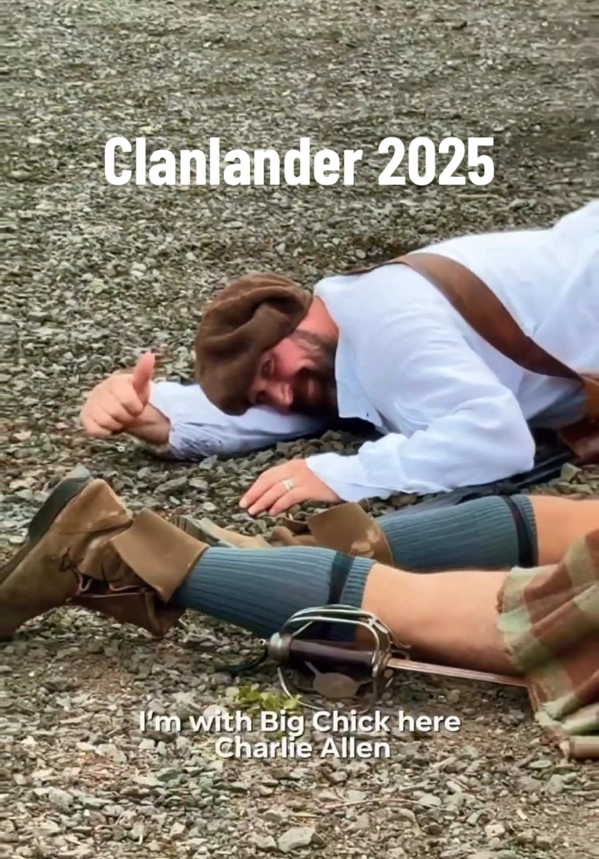 A post by @andy_highlander on TikTok caption: CLANLANDER 2025 is coming! Join the fun at @Duncarron Medieval Village on the 5th and 6th of July for a weekend packed with all things Outlander Live Gaelic music, combat displays, musket demonstrations, Q+As, and much more. This is hands-on history and a weekend not to be missed, so if you love the era, the kilts or the chaos, get your tickets now! #Clanlander2025 #duncarron #outlanderfans #AndyTheHighlander #history #outlander