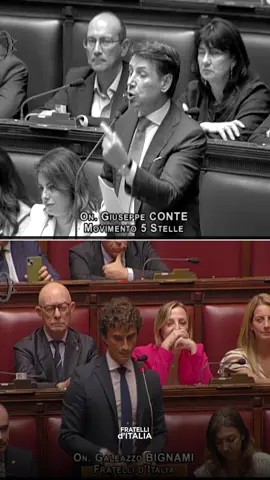 A post by @fratelliditalia on TikTok caption: La falsa retorica di Conte si scontra con la realtà dei fatti. Anche questa volta, la propaganda grillina è stata smentita.