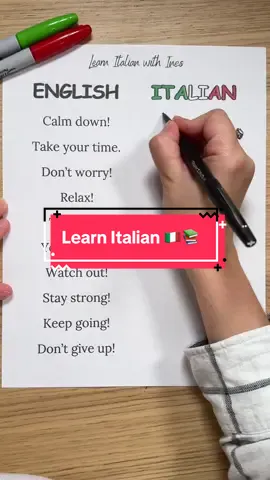 A post by @ines.tutoring on TikTok caption: Learn Italian 🇮🇹📚