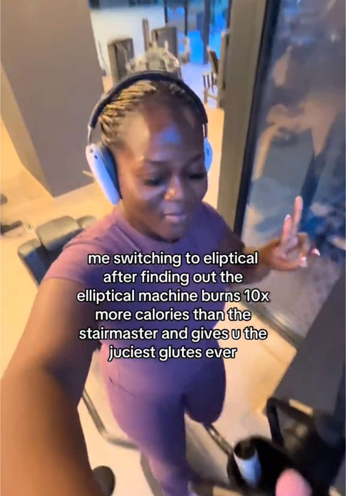 A post by @misscuddy on TikTok caption: Part 2 | stairmaster was lowkey giving me hip dips😫 maybe once I get to my goal weight I’ll go back to stairmaster #GymTok #gymrelatable #workoutmotivation #gymmotivation #stairmaster #Fitness #workoutplan #fitnesstips #lowimpactworkout #cardio #calories