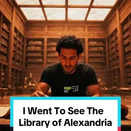 A post by @nasdaily on TikTok caption: I went back to the Library of Alexandria…on the day it burnt  See you tomorrow for Day 9! @AI School for Entrepreneurs 