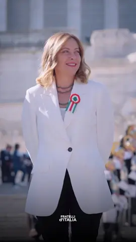 A post by @fratelliditalia on TikTok caption: Con il Presidente Meloni, la nostra Nazione ha ritrovato la consapevolezza della sua forza.  A chi ci voleva irrilevanti, rispondiamo con i fatti: l’Italia oggi conta.