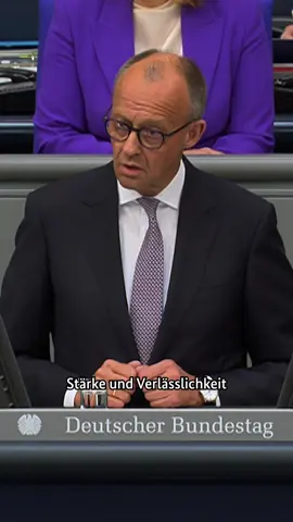 A post by @bundeskanzler on TikTok caption: Deutschland ist zurück auf der europäischen und internationalen Bühne. Mit Stärke und Verlässlichkeit.  #Bundeskanzler #FriedrichMerz 
