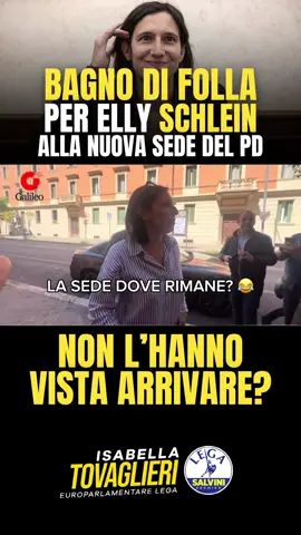 A post by @isabellatovaglieri on TikTok caption: L’inaugurazione della nuova sede del PD a Terni non si può dire sia stato un successone…  Povera Elly, neanche i suoi sostenitori l’hanno vista arrivare… 😂