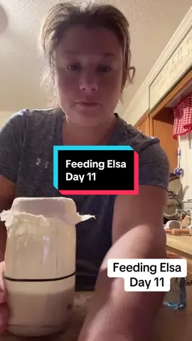 A post by @autism_mom_life on TikTok caption: Elsa is an active starter and has been since day 8 so now I can put her in the fridge til I’m ready to use her #autismmomlife #sourdough #sourdoughbread #sourdoughstarter #sourdoughtok 