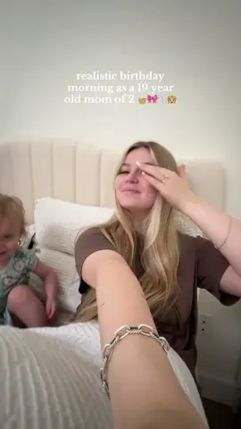 A post by @brookexaloura on TikTok caption: Officially only one more year of being a teen 😭 wasn’t alouras card the cutest 🥹#momsoftiktok #teenpregnancy #mom #sahm #sahmlife #birthday #birthdaygirl #morning #momlife 