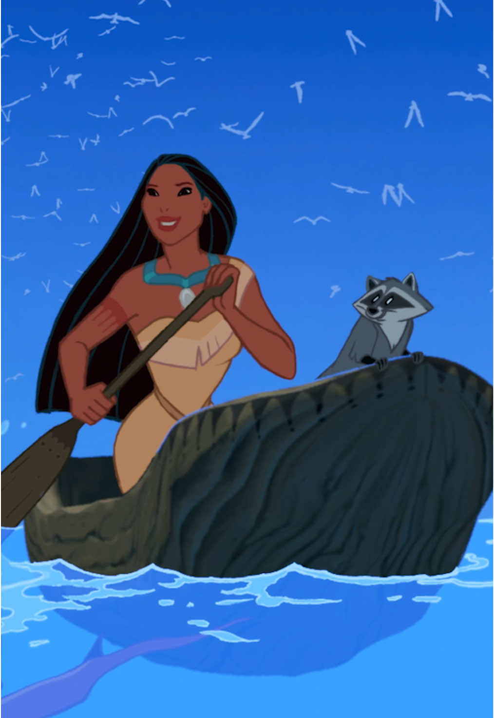 A post by @disneyanimation on TikTok caption: 30 years of exploring just around the riverbend 🛶 #Pocahontas is streaming on #DisneyPlus 