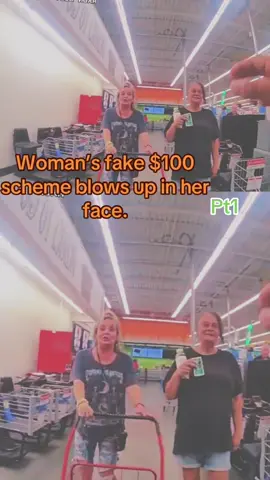 A post by @skycopcamtv on TikTok caption: #Woman’s fake $100 scheme blows up in her face. #cops #copsoftiktok #policeofficer #Mom #fun