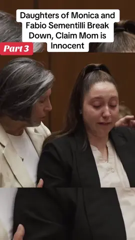 A post by @vancucxqkvw on TikTok caption: Part3: Daughters of Monica and Fabio Sementilli Break Down, Claim Mom is Innocent. Fabio and Monica Sementilli’s two daughters delivered one final statement before their mother was sentenced on Monday. In their remarks, both reflected on the good moments their family shared over the years leading up to the murder. They expressed their belief in their mother’s innocence and vowed to continue fighting for the truth. #crime #truecrime #truestory #case #fyp #viral #murder #usa #foryou 