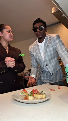 A post by @mudyandshamy on TikTok caption: I made bruschetta for the first time 😂😂🍅 #lunch #snackideas #bruschetta #starters 