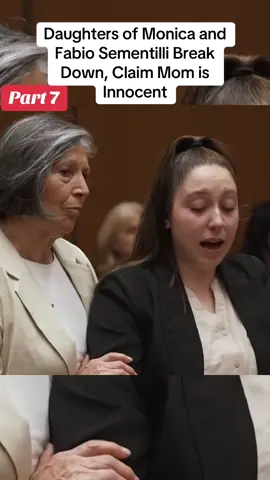 A post by @vancucxqkvw on TikTok caption: Part7: Fabio and Monica Sementilli’s two daughters delivered one final statement before their mother was sentenced on Monday. In their remarks, both reflected on the good moments their family shared over the years leading up to the murder. They expressed their belief in their mother’s innocence and vowed to continue fighting for the truth. #crime #truecrime #truestory #case #fyp #viral #murder #usa #foryou 